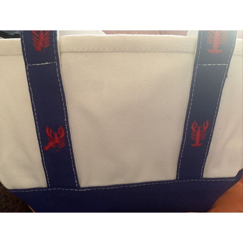 Cotton Canvas Lobster Embroidered Mini tote bag 12x7x5 Inches NWT - Picture 4 of 4